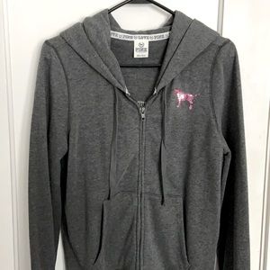 Victoria’s Secret PINK zip up hoodie (Size L)